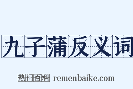 九子蒲反义词是什么意思的图片